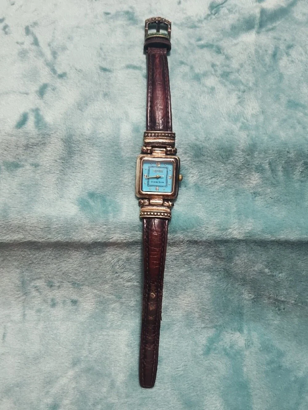 Ettore Turquoise Dial Sterling Silver Women’s Watch